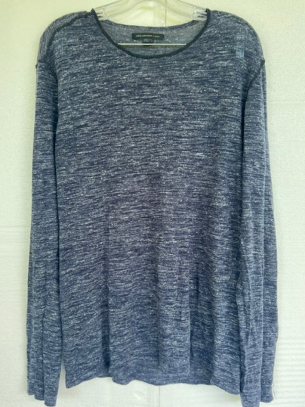 John Varvatos Star USA Luxury Sweater - Linen Navy Blue